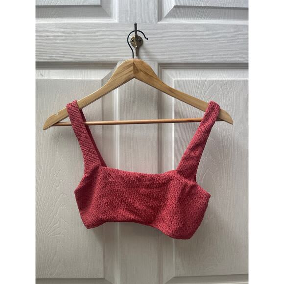 NWOT Andie Swim Barbados Top In‎ Sedona Pink Twist Back Detail Square Neck XS/S - Picture 1 of 7